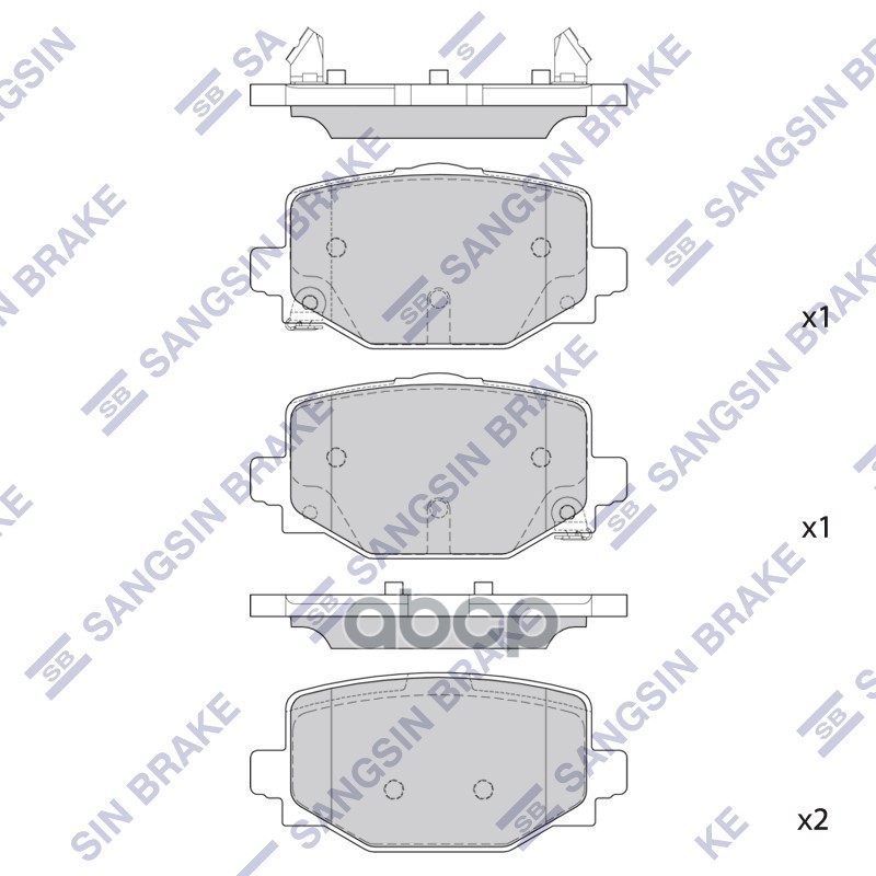 Колодки задние SANGSIN BRAKE SP4367 для Infiniti QX50
